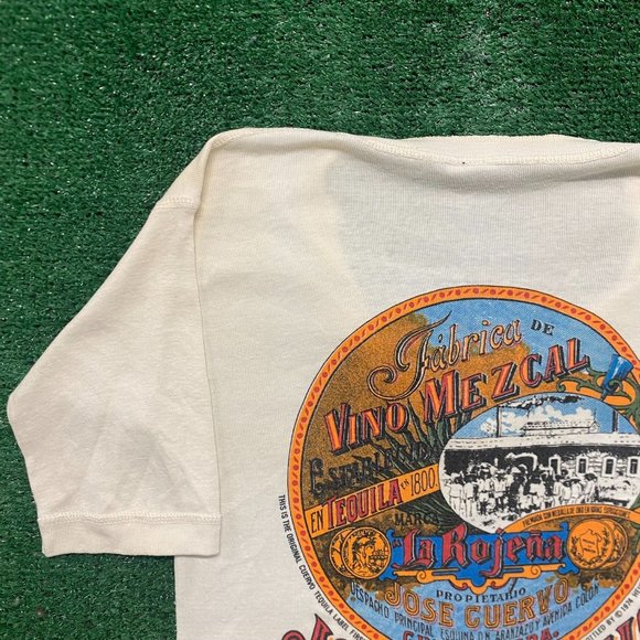 Vintage 70s 80s Jose Cuervo Tequila Long Johns Henley Tee - Picture 7 of 8